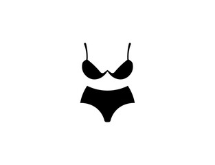 Vector illustration of cartoon underwear in minimalistic style	
