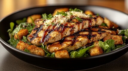 Fototapeta premium Grilled Chicken Salad Restaurant Meal