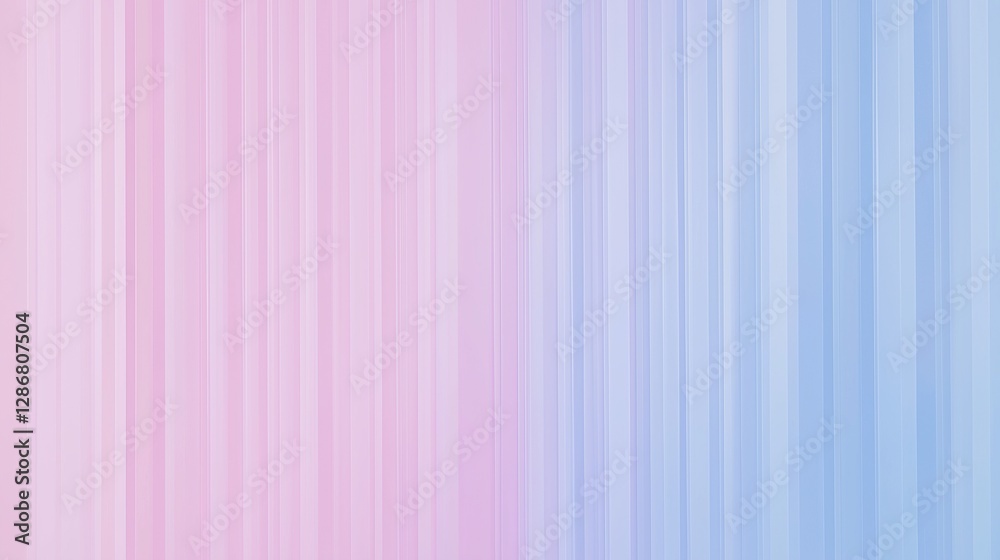 Poster Pastel gradient background with vertical stripes fading from light pink to light blue soft texture
