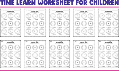 Telling time clock worksheets