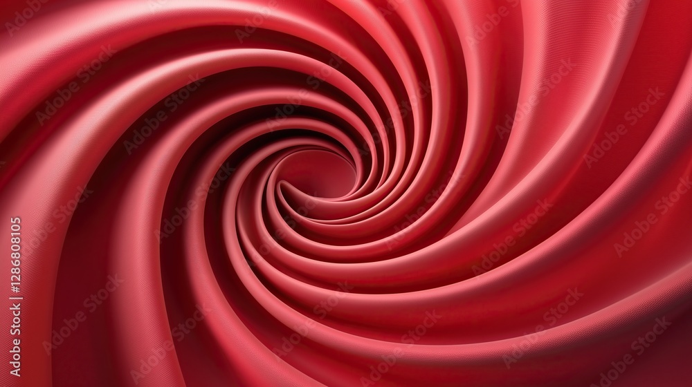Aufkleber Elegant swirls of draped crimson material mesmerizing vortex depth and subtle textures