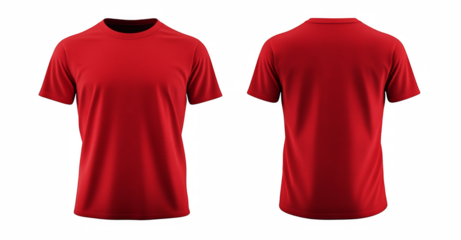 Red T-Shirt Front and Back View
