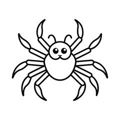 Obraz premium crab spider cartoon