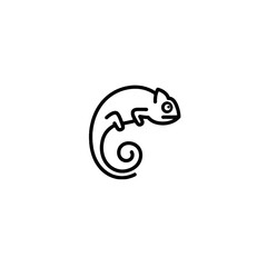 Fototapeta premium Chameleon Vector Logo Design