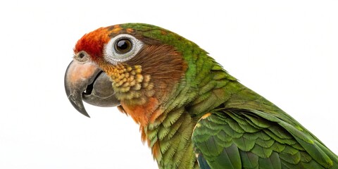 Obraz premium rusty faced parrot isolated on white background