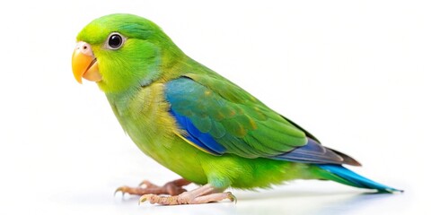 spot winged parrotlet isolated on white background