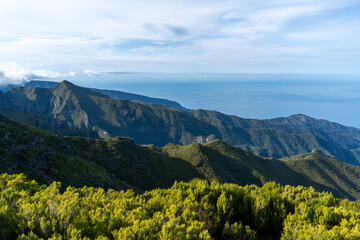 The view of the mountains with Atlantic Ocean in the background.