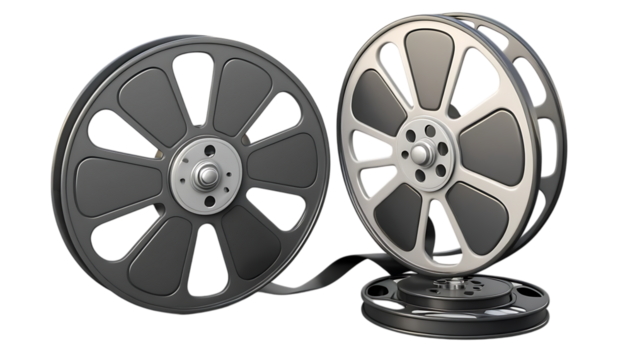 Cartoon film reel model png 