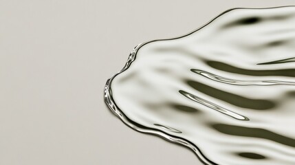 Elegant Liquid metal effect with molten silver ripples spreading across the surface creating dynamic fluidity and motion 