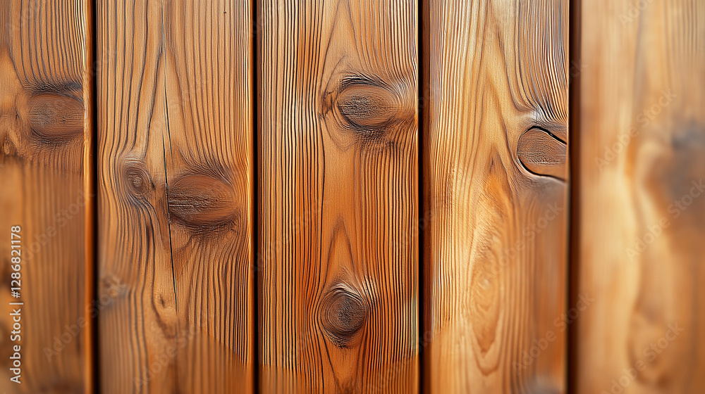 Poster vertical wooden planks showing knots and wood grain creating natural patterns