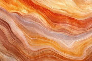Obraz premium Natural patterns of colorful sandstone showcasing vibrant hues of orange, red, and cream in a geological formation