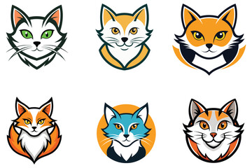 Obraz premium simple cat vector illustrator logo design
