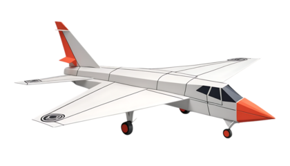 Cartoon paper plane model