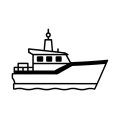 Obraz premium vector illustration of a ship