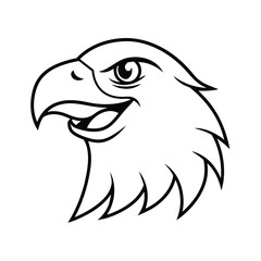 Fototapeta premium smile eagle head vector illustration
