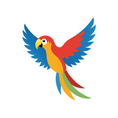 Fototapeta premium A colorful parrot vector illustration