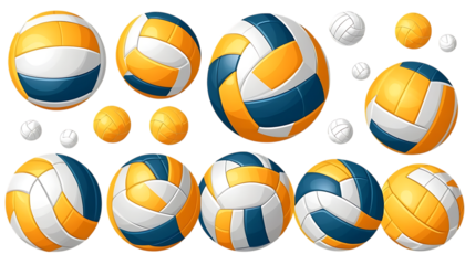 Cartoon volleyball