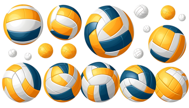 Cartoon volleyball