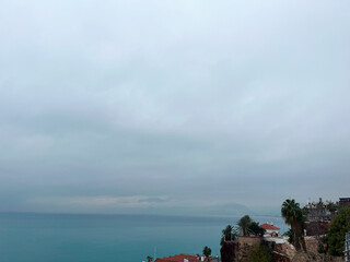 Antalya Turkey in December -Roman harbor, cat, Hadrian's gate,