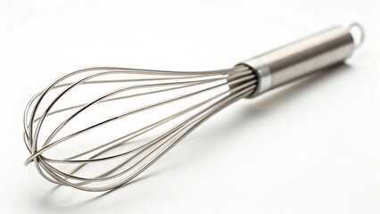 Close-up of a Stainless Steel Whisk Composition, Texture and Kitchen Tool, whisk, kitchenware