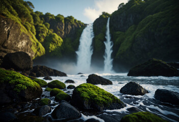 Obraz premium waterfall in the mountains