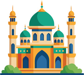  mosque vector, vector and illustration, vector style