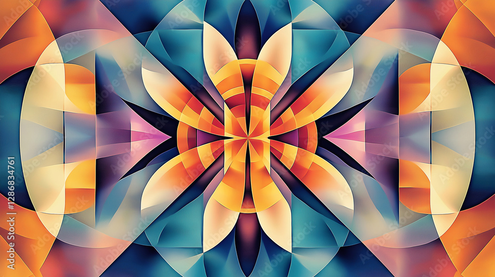 Poster Colorful abstract background creating a stunning visual experience