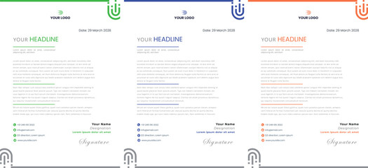 Letterhead Modern business and corporate template Professional creative business a4 document identity