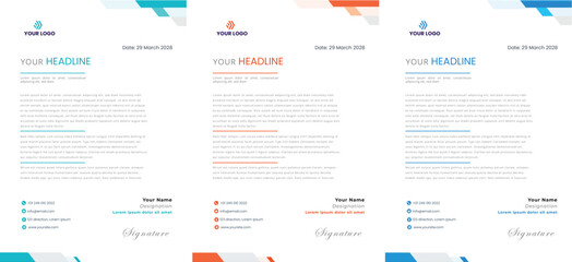 Letterhead Modern business and corporate template Professional creative business a4 document identity