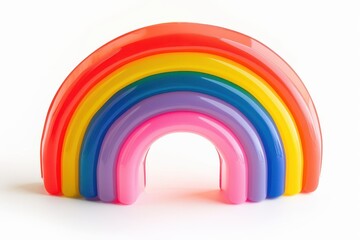 Fototapeta premium Colorful rainbow arc art design studio 3d model isolated creative concept