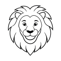 Fototapeta premium lion head cartoon