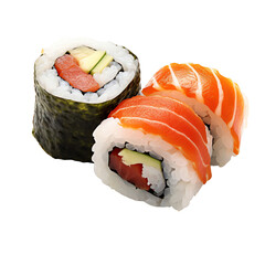 Isolated Sushi Maki Rolls