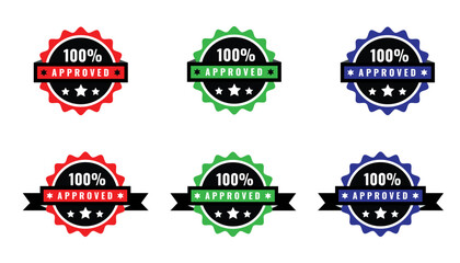 Fototapeta premium Approved stamp icon, Rubber Stamps.