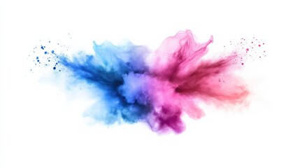 Fototapeta premium Dynamic color explosion abstract art digital design creative studio bird's eye view vibrant visual concept