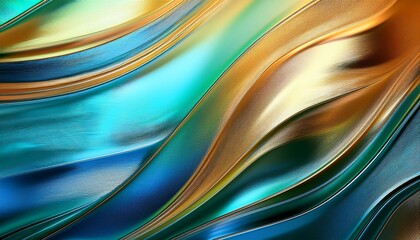 Flowing colorful chrome background