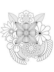 PrintFlowers Coloring Pages For Adules