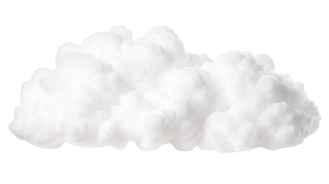 white cloud on transparent background