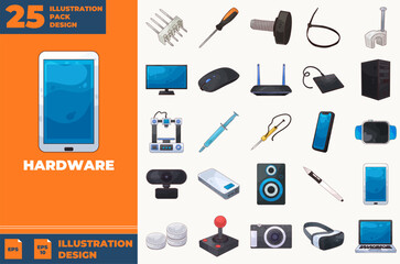 Hardware Editable Illustration Pack Design