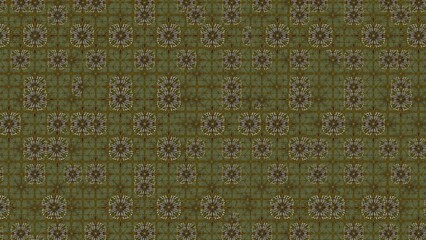 Seamless Olive Green and Beige Floral Pattern Background Texture