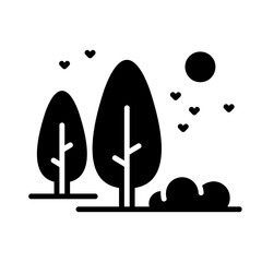 Deciduous trees and shrubs, bushes, grove, forest