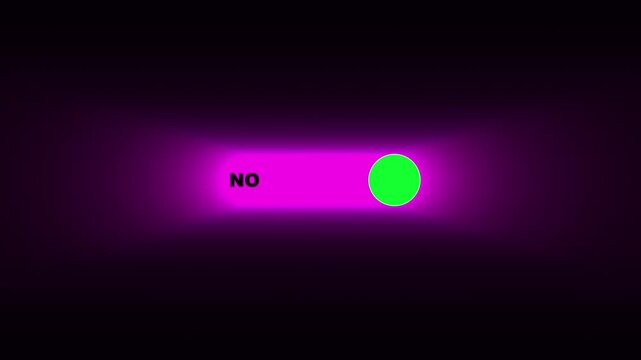 Minimal style toggle slide button swith animation no to yes color switching for modern user interface desing