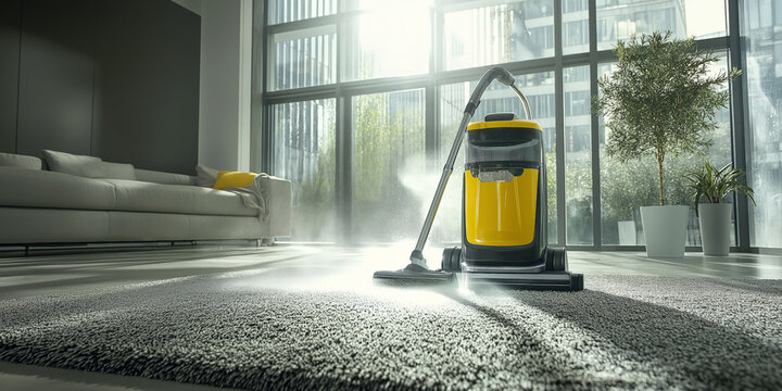 Power and Purity: The Karcher Wet Cleaning Vacuum Cleaner Revitalizes a Plush Carpet