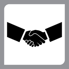 Corporate Collaboration Handshake Icon
