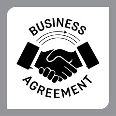 Business Handshake Icon Symbolizing Partnership
