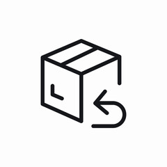 box return icon sign vector