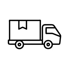 Fototapeta premium Delivery truck with package