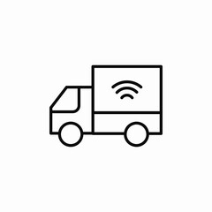 delivery truck signal icon sign vector
