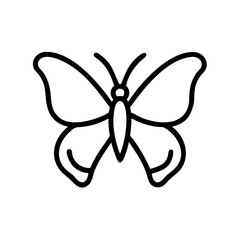 Line art butterfly on a white background