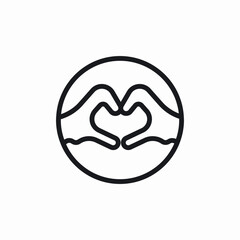 heart gesture icon sign vector
