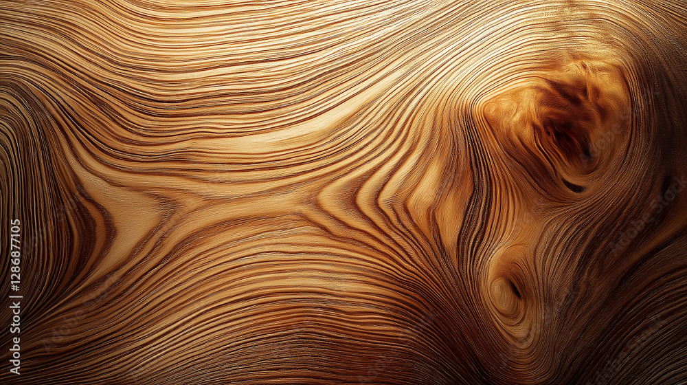 Poster smooth wooden texture creating wavy and knotty pattern